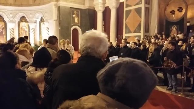 Рождественская служба в Храме Святого Савы смотреть онлайн