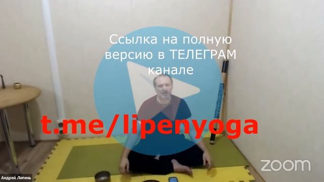 Йога для начинающих с Андреем Липенем. Выдержка с Открытого Онлайн занятия смотреть онлайн
