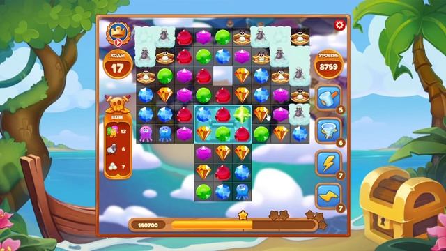 Как пройти уровень 8759 игры Сокровища Пиратов смотреть онлайн
