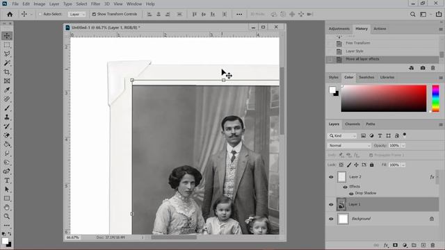 Adding Photos And Shadows To Vintage Frames Part 02