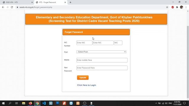 NTS Teaching Jobs Password Reset (Update) Method - 2020 смотреть онлайн