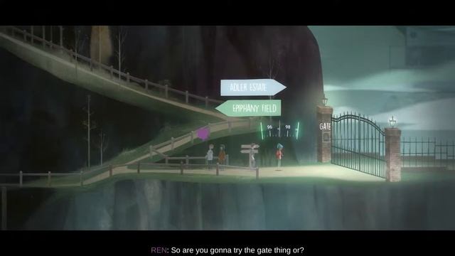 Oxenfree - 3:20pm Present Day: Alex& Jonas Reunites with Ren & Nona at Addler Gate Dialogue Sequenc смотреть онлайн