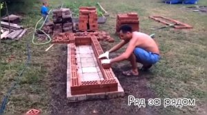 Мангал своими руками. Мангал из кирпича. Мангал без цемента
