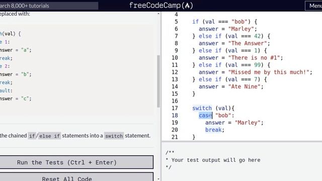 Lesson 79 | Basic JavaScript | Replacing If Else Chains with Switch смотреть онлайн