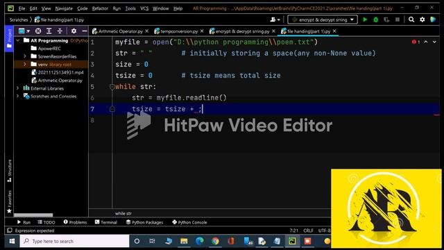 Display the size of a file after removing EOL characters and blank lines || #AR Programming смотреть онлайн