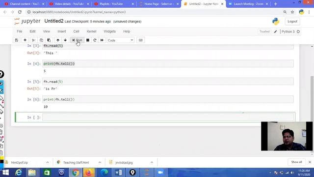 Lect 26 FILE POINTER SEEK() AND TELL() IN PYTHON смотреть онлайн