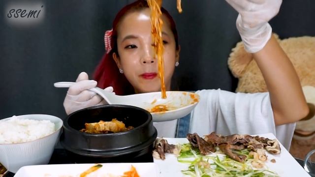[Mukbang] 차돌박이에 쫄면,된장찌개,크림관자 먹방!?Beef Brisket, Spicy Noodles(Jjolmyeon) Scallops牛肉 Thịt Bò ASMR | 쎄