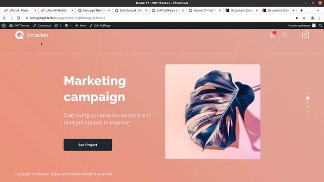 Create Parallax Landing Page Website | Best Parallax WordPress Theme | Octavian WordPress Theme смотреть онлайн