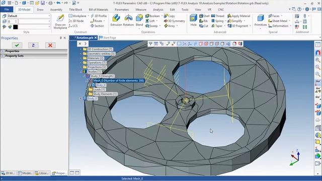 T-Flex Analysis v.16 English - Lesson 3/49 - Purpose and Role of Meshes смотреть онлайн