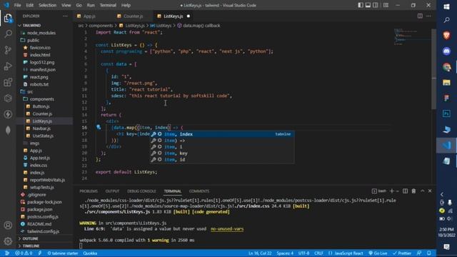 React Tutorial #09 List and Keys Create card using map() method in React js Hindi/Urdu смотреть онлайн