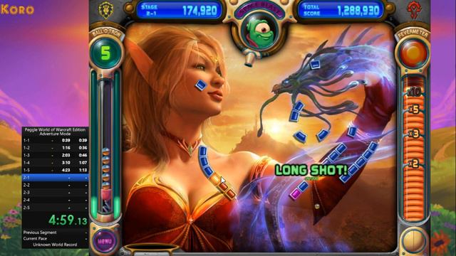Peggle World of Warcraft Edition Adventure Mode Speedrun (any%) - 9:50 смотреть онлайн