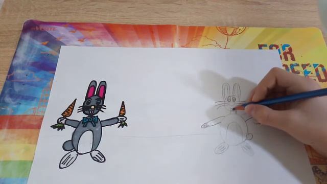 ???Как нарисовать зайца фломастерами!!! ??? смотреть онлайн