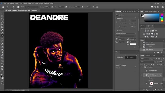 Deandre Ayton - Professional Sports Design Breakdown (Photoshop CC 2021) смотреть онлайн