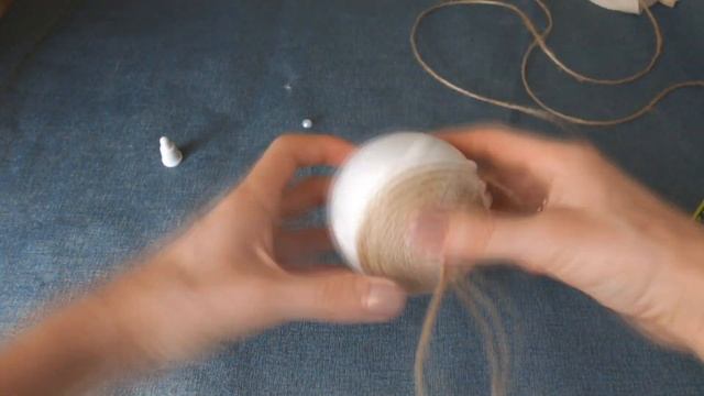 DIY Как сделать елочный шар из бечёвки/Мастер класс / Basis for the Christmas ball смотреть онлайн