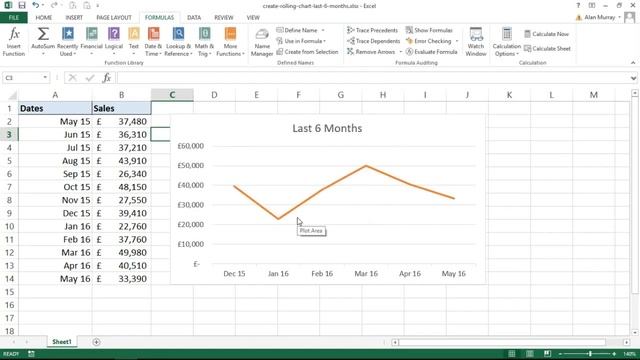 Create Dynamic Rolling Chart to Show Last 6 Months смотреть онлайн