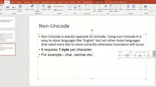 What is the difference between Unicode and Non-Unicode in SQL Server? Unicode and Non-Unicode