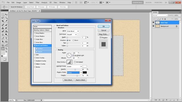 How to Create a Duct Tape Effect in Photoshop смотреть онлайн