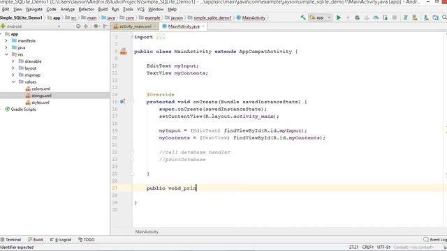 Android App Development - Simple SQLite App (PART 1) смотреть онлайн