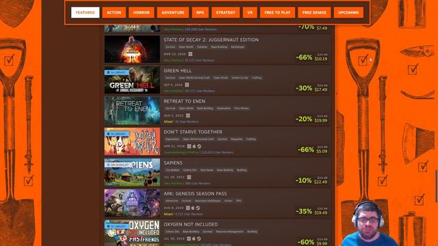 DGA Vlogs: My Picks for Steam Survival Fest (8/1/22) смотреть онлайн