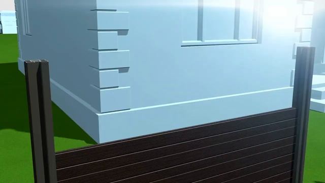 «HILST»  Шумоизолирующий забор со стеклом из ДПК