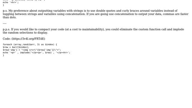 Code Review: Display four random entries from an array (3 Solutions!!) смотреть онлайн