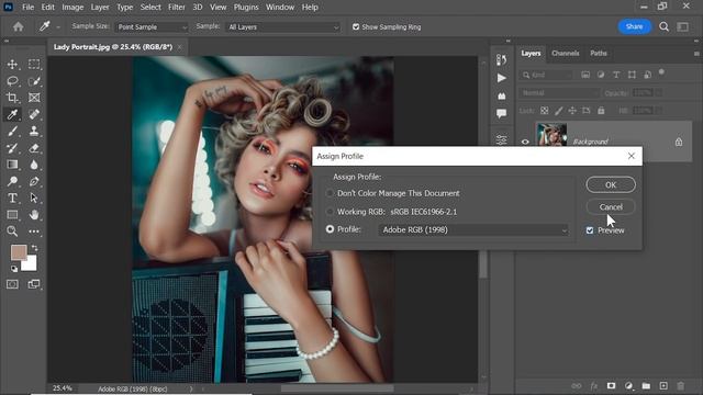 Weird "Color Profile" Trick to Instantly Make Colors Pop in Photoshop! смотреть онлайн