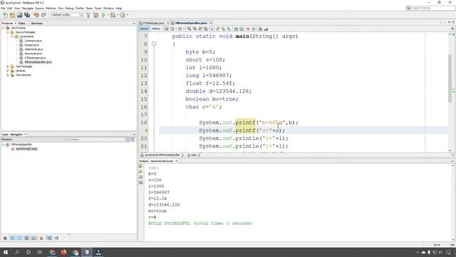 Java Bangla Tutorial 8: Use of System.out.printf( ) | Format specifiers (%d, %f, %b, %c) смотреть онлайн
