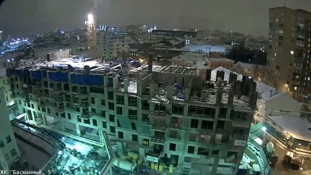 Таймлапс Басманный 5. Ноябрь 2016. Камера 1