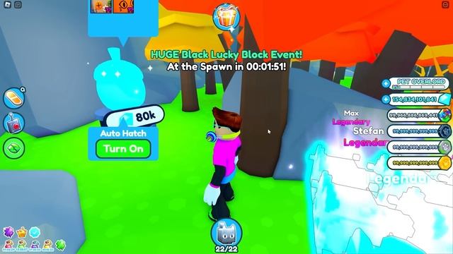 ЧИТЕРСКИЙ HUGE BLACK LUCKY BLOCK В PET SIMULATOR X В РОБЛОКС! ROBLOX смотреть онлайн