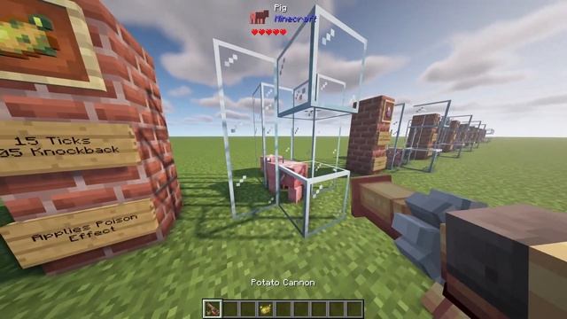 Minecraft Create Mod 0.3.2 Potato Cannon (All Effects & Upgrades)