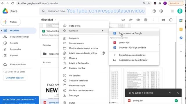 Convertir PDF a Word Online - GRATIS Y SIN PROGRAMAS - CON GOOGLE DRIVE смотреть онлайн