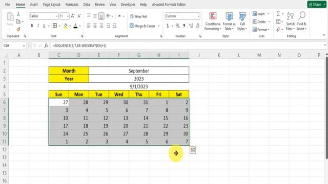 Create dynamic Calendar In excel In Some click #excel #viral @Mythicalmaker.withrahmat #dynamic смотреть онлайн
