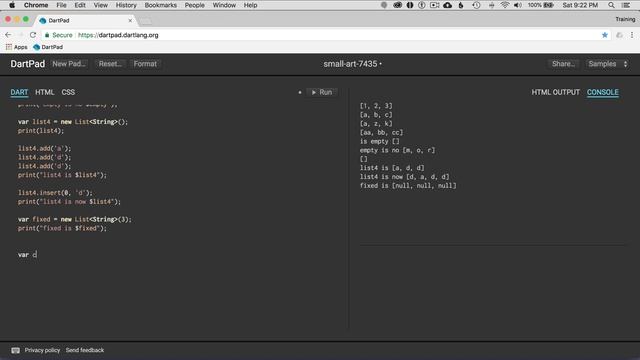 Dart 101 - The List смотреть онлайн