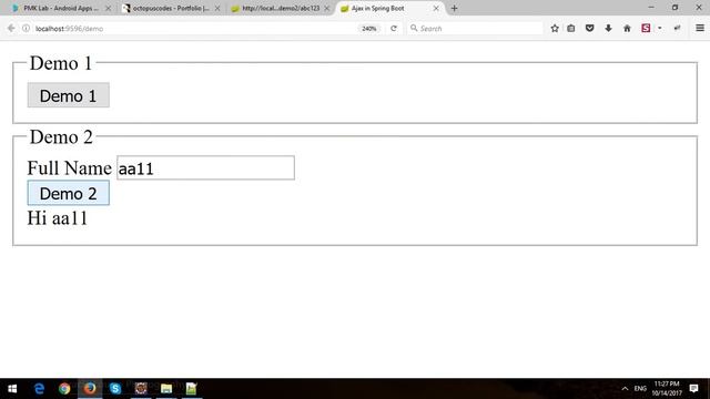 Ajax in Spring Boot Thymeleaf смотреть онлайн