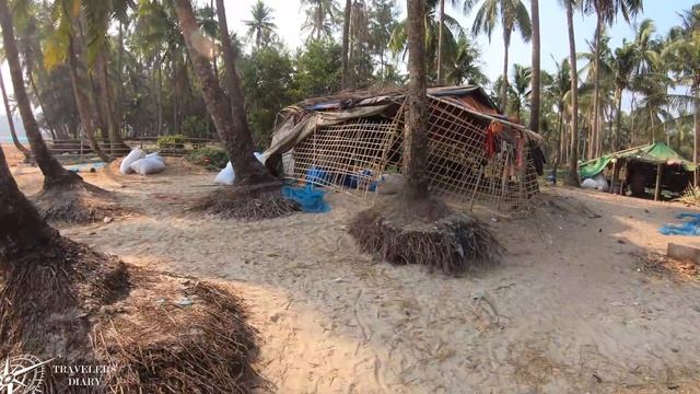 Myanmar. Ngapali Beach. Рыбацкая деревня. (Ultra 4K). смотреть онлайн