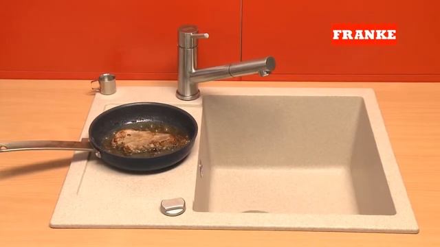 мойки FRANKE Fragranite тест на температуры горячей сковородой смотреть онлайн