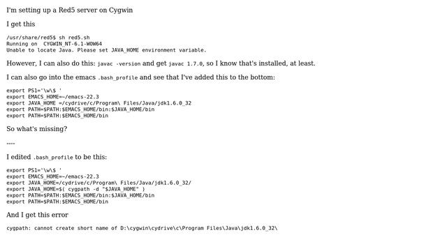 Unix & Linux: Red5 can't find JAVA_HOME смотреть онлайн