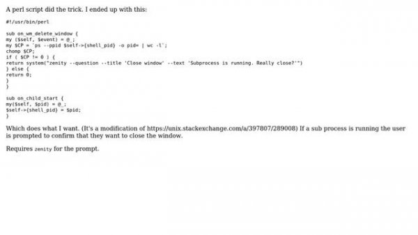 Close prompt for urxvt (2 Solutions!!)