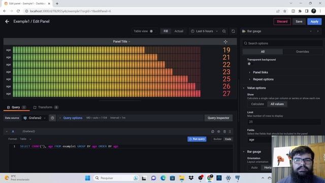Curso de Grafana - Aula 3 Agregação de dados e Gráfico de barras смотреть онлайн
