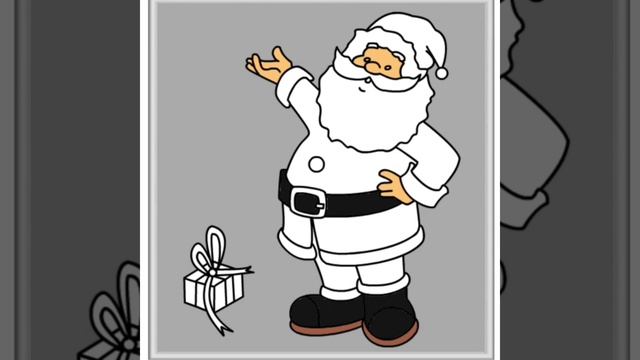 SANTA CLAUSE COLORING PICTURE смотреть онлайн
