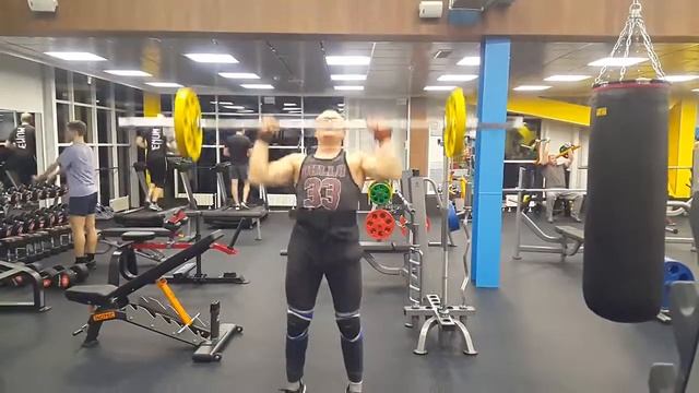 Подъём штанги над головой с груди стоя 50 кг на 19 раз 08 02 2016 смотреть онлайн