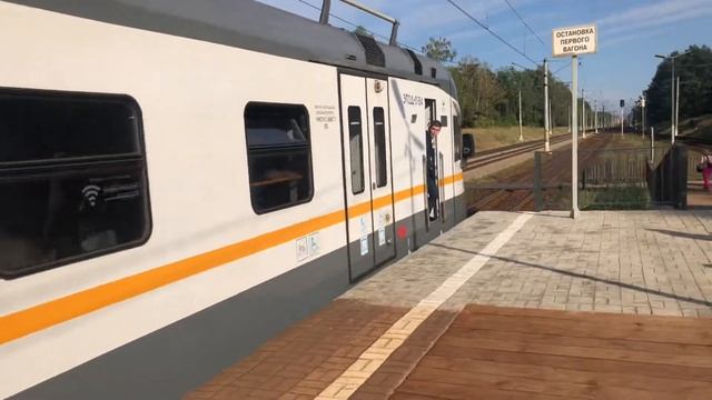 ЭП2Д-0154 ЦППК Перекраска Наше Подмосковье, ЭД4М-0158 и ЭД4М-0138 На станции Кратово смотреть онлайн