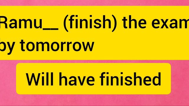 Future Perfect Tense || Fill in the blanks || Prasanthi School смотреть онлайн