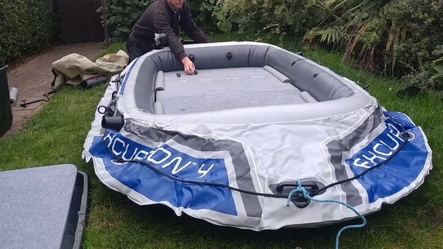 Intex Excursion 4 Set Up With Floor Modification, Box Seats And Bison 40lb Motor. (1 Of 2)