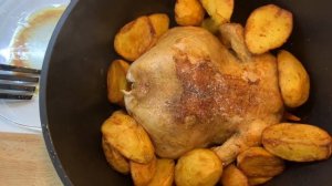 Курица целиком в казане с картошкой! Необычно и супер вкусно!