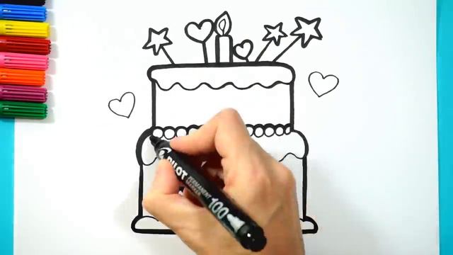 Bolalar uchun tort chizish | Drawing a cake for children | Рисование Торта для детей смотреть онлайн