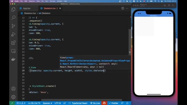 Skeleton component in React Native смотреть онлайн