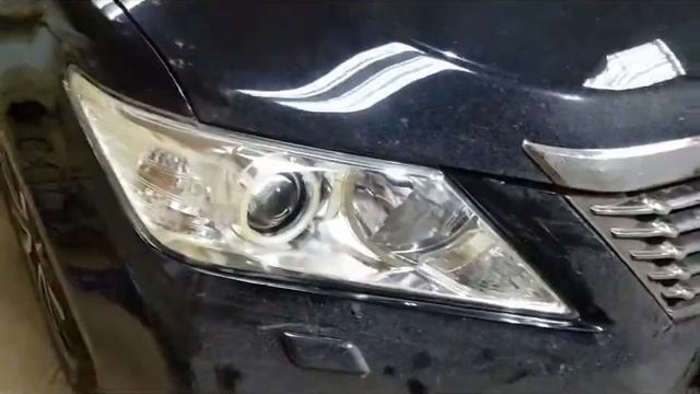 Toyota Camry. Замена штатных линз на биксеноновые линзы Hella 3R Premium. Скрытая установка ксенона смотреть онлайн