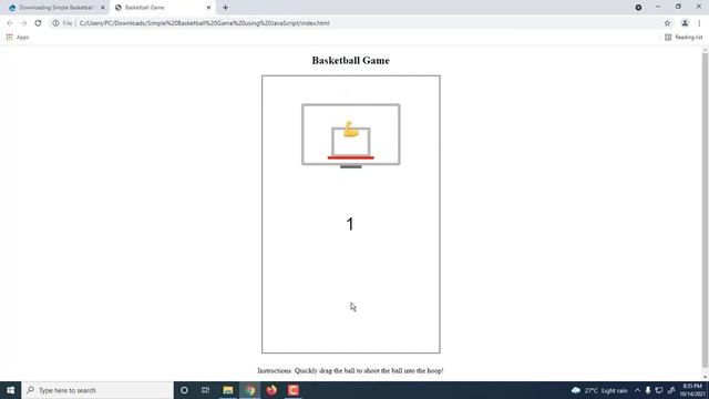 Simple Basketball Game using JavaScript смотреть онлайн