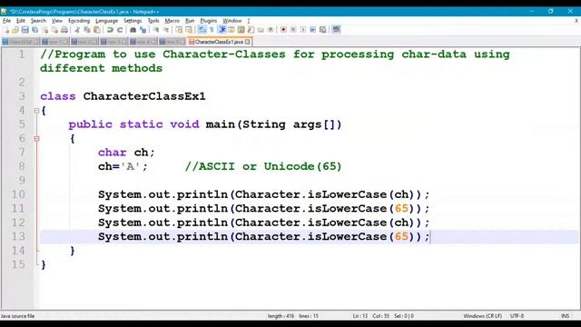42. Character Class in Wrapper Classes of Java смотреть онлайн